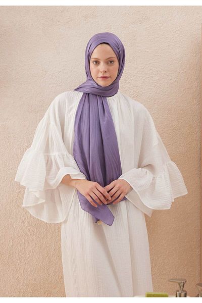 Fresh Wave Jacquard Shawl and Lavender