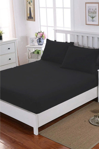 miruza ev tekstil شرشف مزدوج مطاطي مقاس 160×200 متوافق مع أسرّة بارتفاع 30 سم