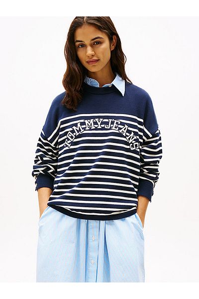 Tommy Hilfiger TJW STRIPE VARSITY PULLÓVER