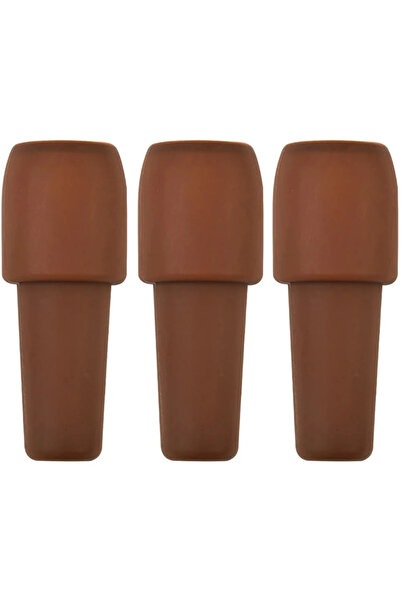 Choice 3pc Brown Silicone Wine Stoppers Beverage Bottle Sealer Reusable Sparkling Wine Bottle Stopper Keepi