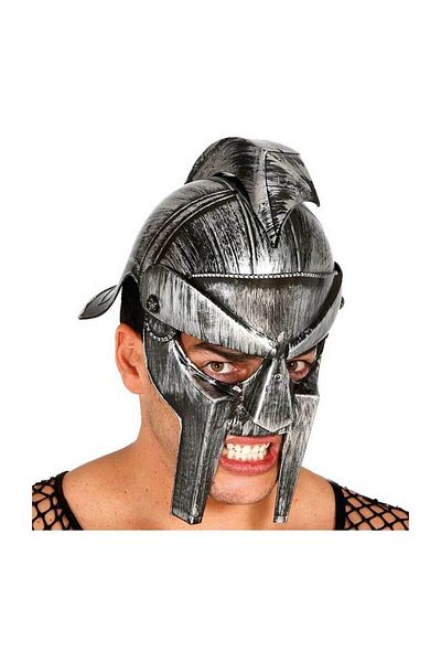 SAVA HOME COLLECTİON Gladiator Combat Helmet Helmet Thin Headgear Silver Color