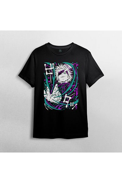 Pixxa Μπλουζάκι Unisex Jujutsu Kaisen Satoru Gojo 100% βαμβακερό με λαιμόκοψη μοντέλο 17