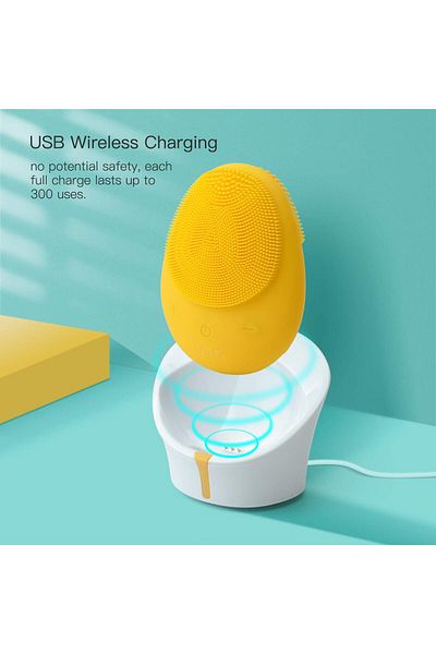KINSEI BEAUTY Silicone Facial Cleanser Waterproof Ultrasonica Brush For Face Massage Cleansing Random Color