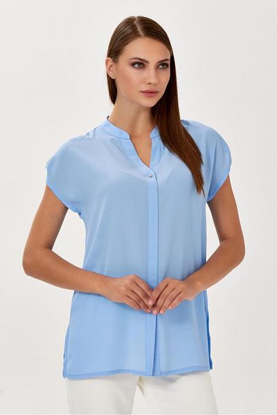 İKİLER Bluză cu mânecă joasă cu guler întins în față - 024-3018