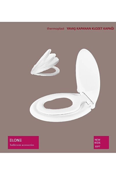 Genel Markalar Elone Kids Çocuk Adaptörlü Çift Kullanımlı Soft Close Tuvalet ...
