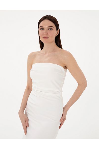 Pierre Cardin White Slim Fit Woven Dress 50301017 -Vr013