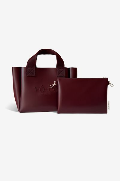 voce studios Cherry Leather Tote Bag