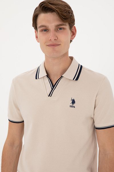U.S. Polo Assn. Ανδρικό T-Shirt Polo Neck Stone Slim Fit 50298081 -VR049