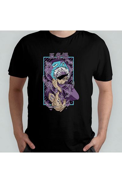 Pixxa Μπλουζάκι Unisex Jujutsu Kaisen Satoru Gojo 100% βαμβακερό με λαιμόκοψη μοντέλο 16