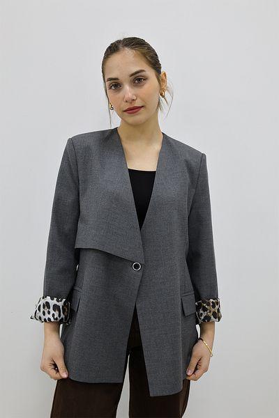 Zec Style Μπουφάν με σχέδιο Leopard με σόλα Polyviscon