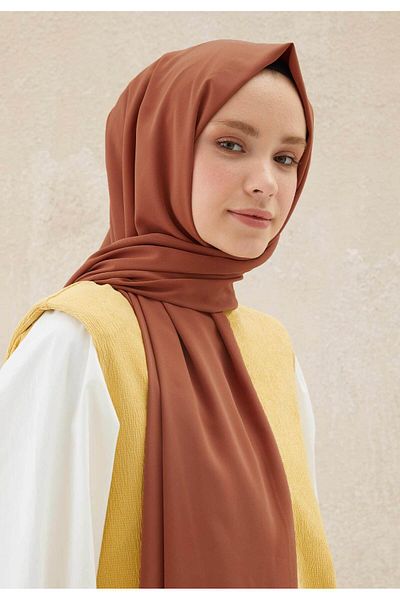 Fresh Medina Silk Shawl Cinnamon Shell