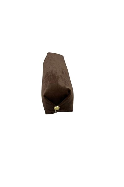 MeGass Dekor Țesătură din piele intoarsa de producție internă Culoare maro 20 Cm Roll Bijuterii Pernă