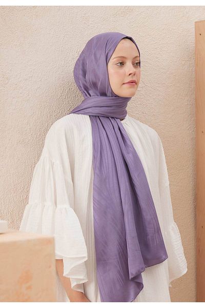 Fresh Wave Jacquard Shawl and Lavender