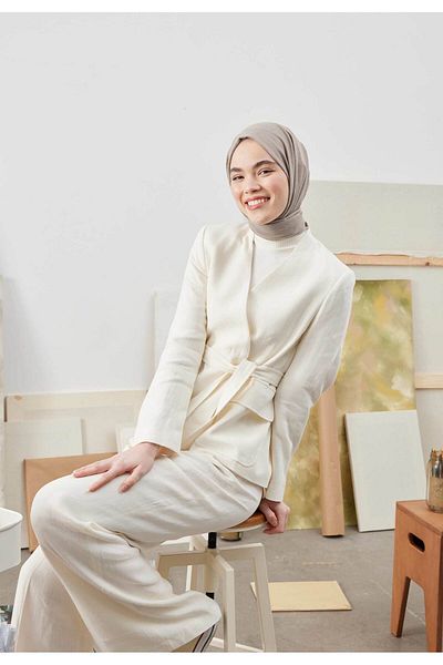 Fresh Bamboo Shawl Natural Beige
