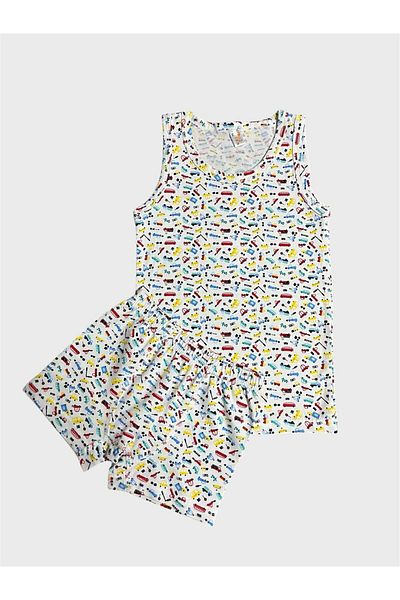 elmas kids Σετ μπόξερ αθλητής με σχέδια από 100% βαμβακερό λευκό μικροσκοπικά αυτοκίνητα