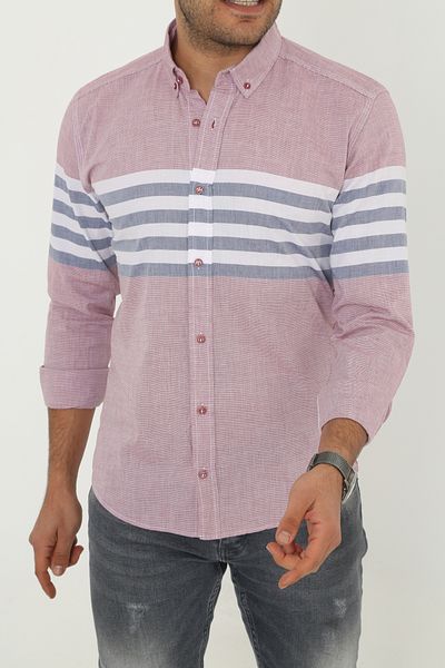 Klothy Men's Long Sleeve Panel Shirt