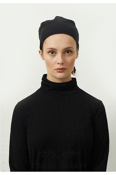 Fresh Black Eva Plain Bonnet - Seamless