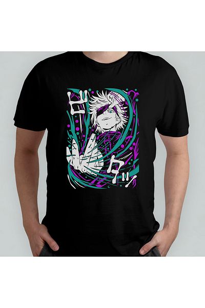 Pixxa Μπλουζάκι Unisex Jujutsu Kaisen Satoru Gojo 100% βαμβακερό με λαιμόκοψη μοντέλο 17