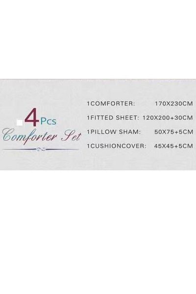 smart home 100% Microfiber Geometric Design Single Bed Mattress Cover, 4-Piece Set, 230 x 170 cm