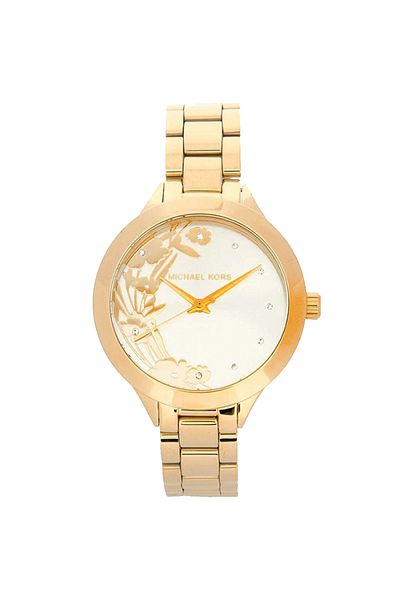 Michael Kors Women's Wristwatch Stainless Steel Yellow Gold