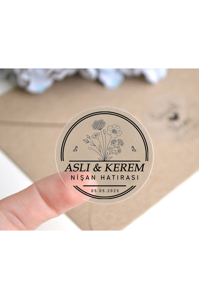 Matbaagraf Kişiye Özel Kına-nişan-söz-nikah-düğün Etiketi-özel Kesim Siyah Şe...