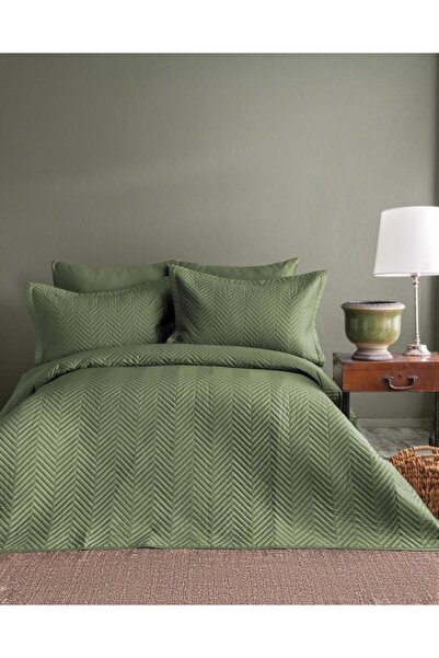 İssimo Home SIMPLY ORMAN YEŞİLİ TEK KİŞİLİK YATAK ÖRTÜSÜ