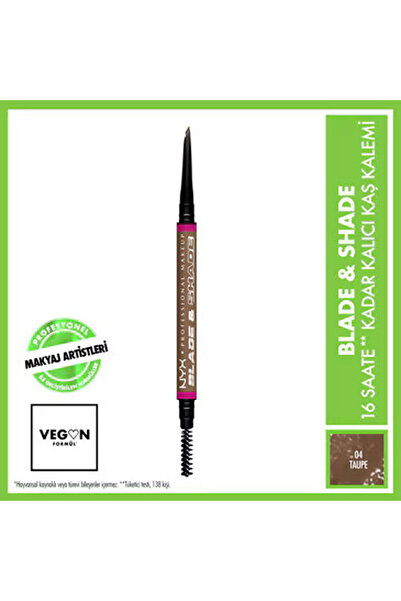 NYX قلم حواجب بليد آند شيد باللون الرمادي الداكن