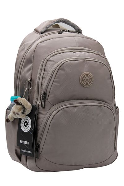 Bevitton Waterproof Fabric Backpack School Bag Mink