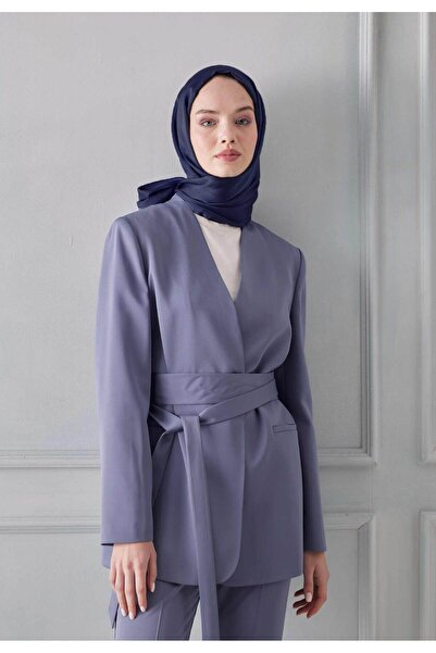 Freshscarfs Lacivert Janjanlı Şal