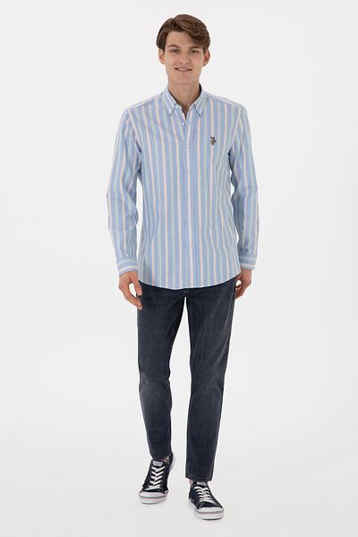 U.S. Polo Assn. Ανδρικό γκρι τζιν παντελόνι 50304422-DN0025