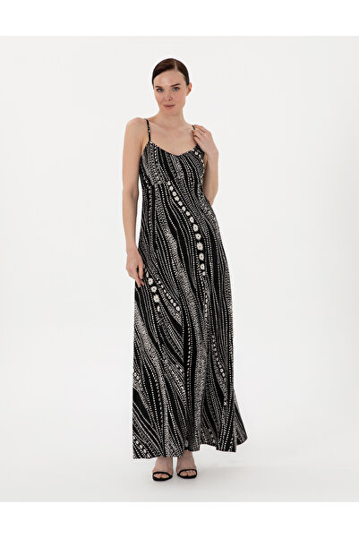 Pierre Cardin Siyah Regular Fit Dokuma Elbise 50301029-VR046