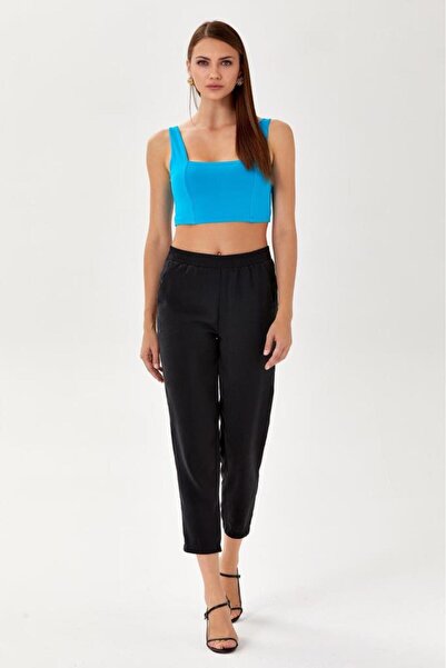 İKİLER Beli Lastikli ve Cepli Pantolon 024-3515