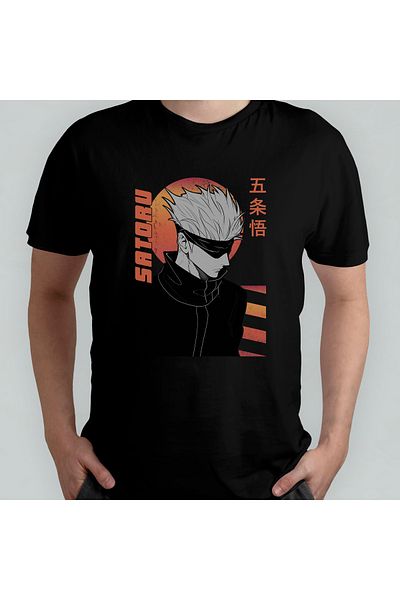 Pixxa Unisex Jujutsu Kaisen Satoru Gojo T-Shirt από 100% βαμβάκι Μοντέλο 22