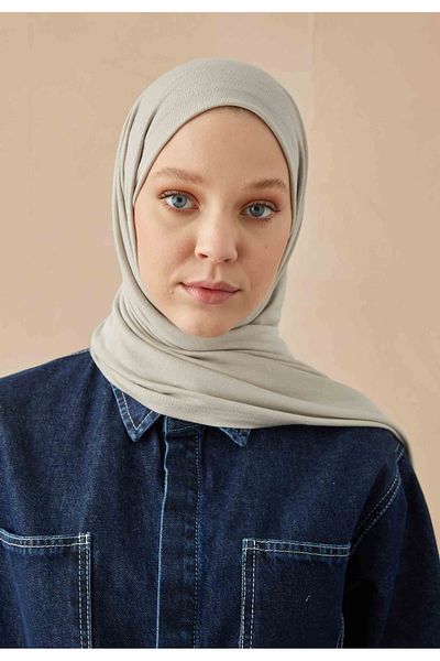 Fresh Stone Colored Combed Cotton Shawl