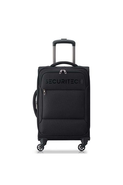 Delsey Vanguard 70cm Softcase Expandable 4 Double Wheel Check-in Lugggae Trolley Black