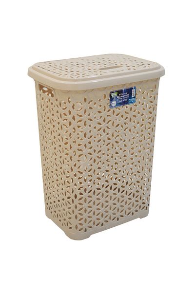 Generic سلة غسيل ملابس بلاستيك بغطاء