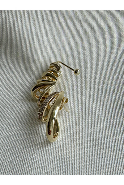 bijuxbymrv Bym Modeli Gold Renkli Küpe Earcuff