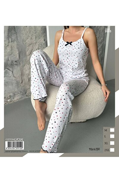 Hirazenmoda طقم بيجامة نسائي من القطن الليكرا بالكامل