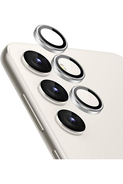 AWH Camera Lens Protector for Samsung Galaxy S23/S23 Plus, Scratch-Resistant, 1 Set Silver