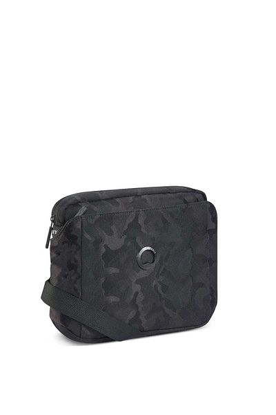 Delsey Picpus 2 Comparment Horizontal Mini Crossbody Bag Black Camouflage