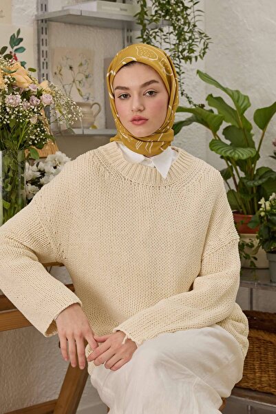 Fresh ELOISE وشاح مانجو منقوش من القطن والحرير