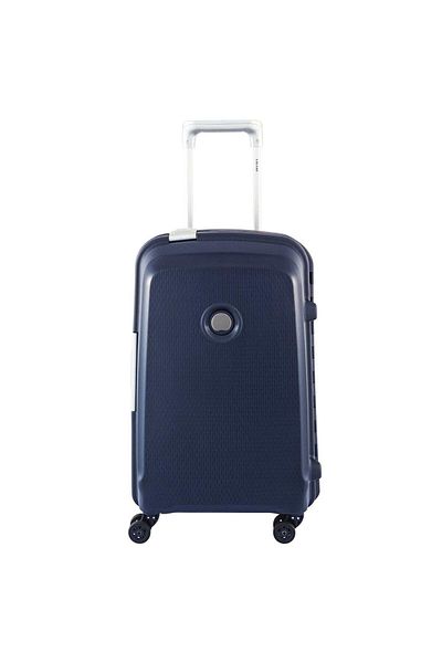 Delsey Belfort Plus 55cm Hardcase 4 Double Wheel Cabin Luggage Tr Blue