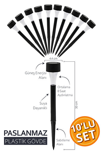 Blooma Güneş Enerjili Bahçe Lambası - Solar Aydınlatma - Solar Saplama 28 Cm ...
