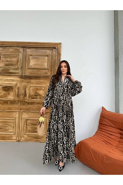 PREMİER VİE Hijab Dress New Season Leopard Dress