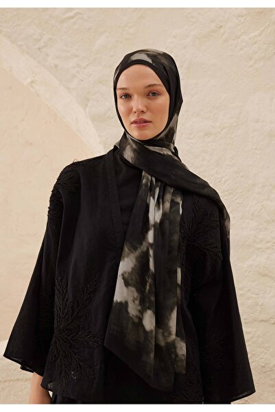 Fresh BATİK DESEN RAMİ ŞAL ANTRASİT