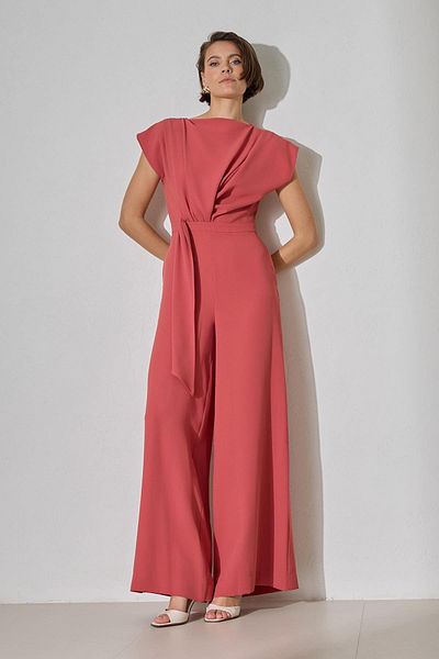 Setre Dusty Rose Waist Detailed Sleeveless Jumpsuit