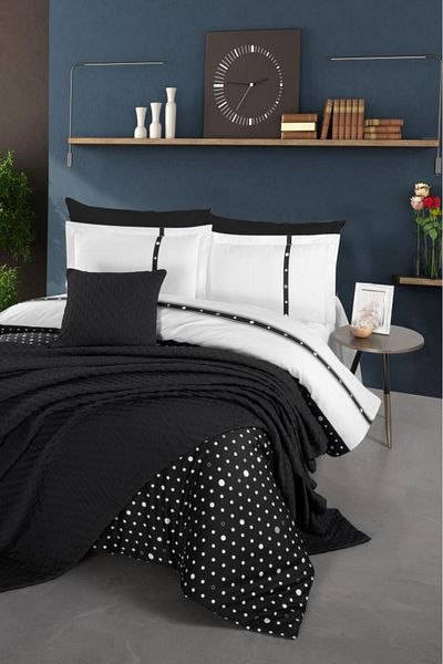 Luoca Patisca BARROS DOUBLE PERSONAL BED COVER Duvet Cover Set BLACK