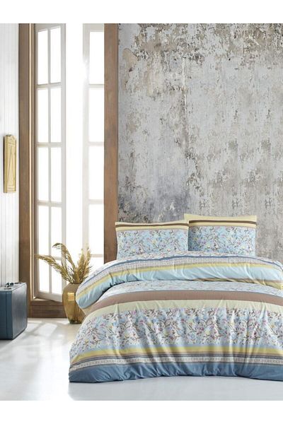 Luoca Patisca Ranforce Double Duvet Cover Set Sienna Blue