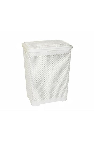 Generic Large plastic laundry basket with lid and handles