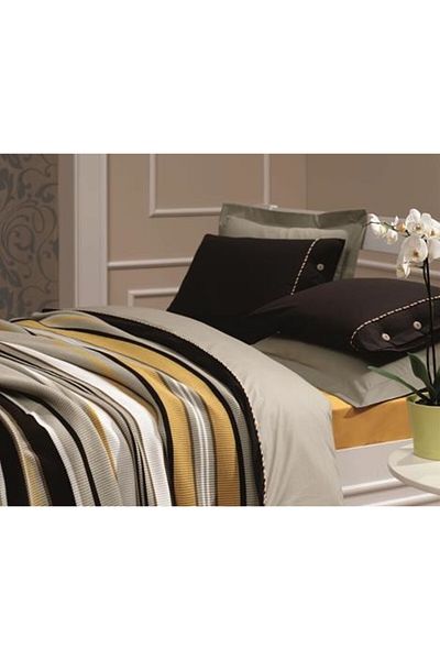 Luoca Patisca Acrylic Knitted Blanket Set Single Brown Mustard